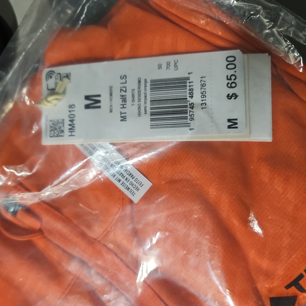 adidas Men's Terrex Multi Half Zip Long-Sleeve T-Shirt, Semi Impact Orange, Med - Picture 10 of 10